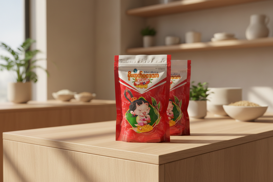 မိုးကုတ်ပဒေသာ လဖက် နှင့် နှစ်ပြန်ကြော် အစုံထုပ်