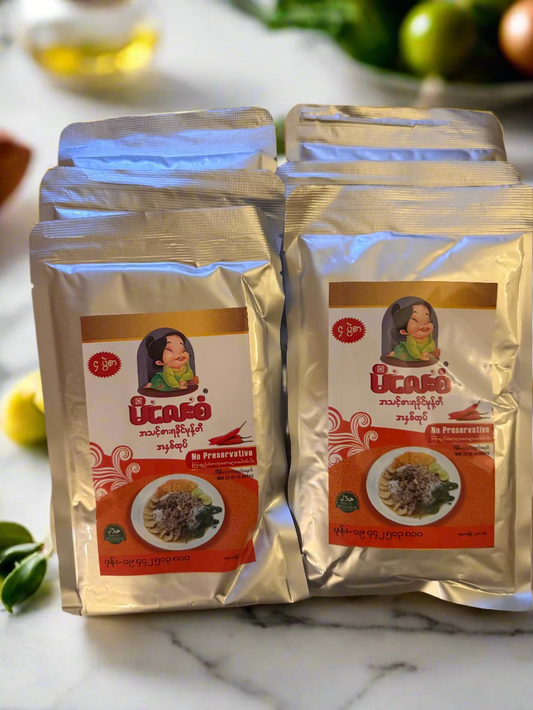Two packages of a food product with a visible brand logo on a white background