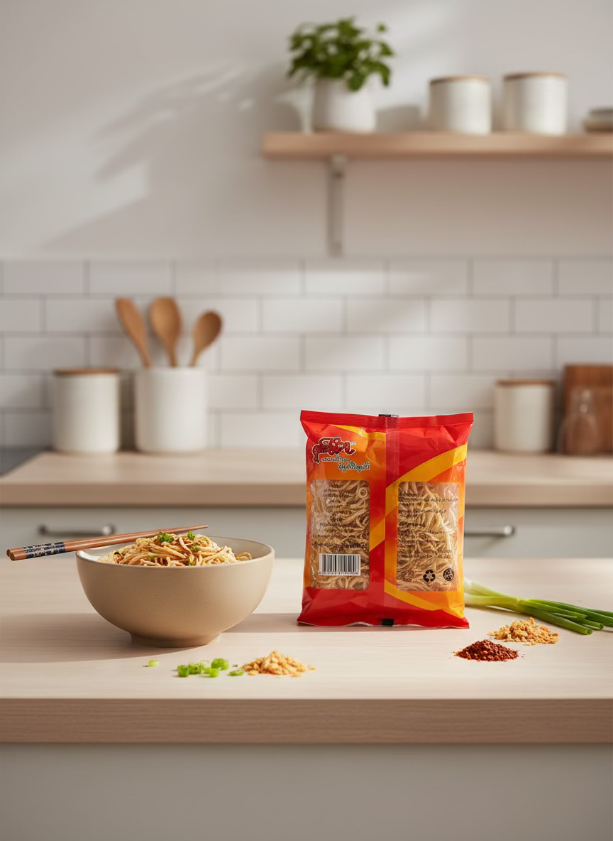 ရှမ်းမြို့သူ ဆီချက် ၊ ရှမ်းခေါက်ဆွဲ - Shan Myo Thu Instant Shan Noodle and Garlic Oil Noodle