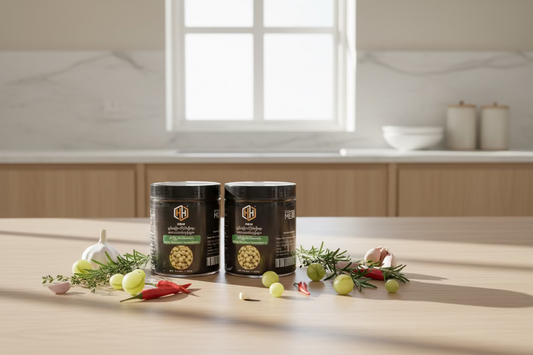 H&H ဆီးဖြူသီးငပိထောင်း - H&H Spicy Pounded Gooseberry