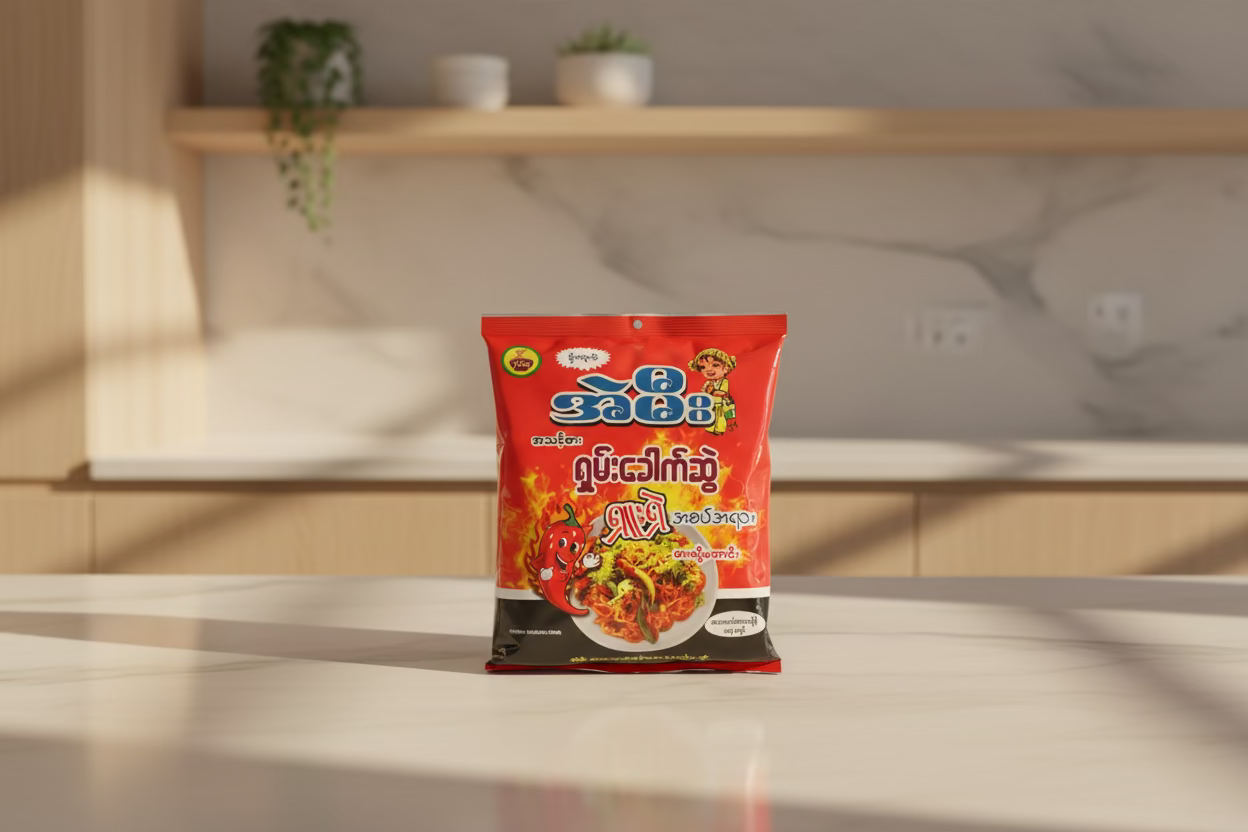 အဲမီး ရှမ်းခေါက်ဆွဲများ - AMe Instant Shan Noodles and Garlic Oil Noodle