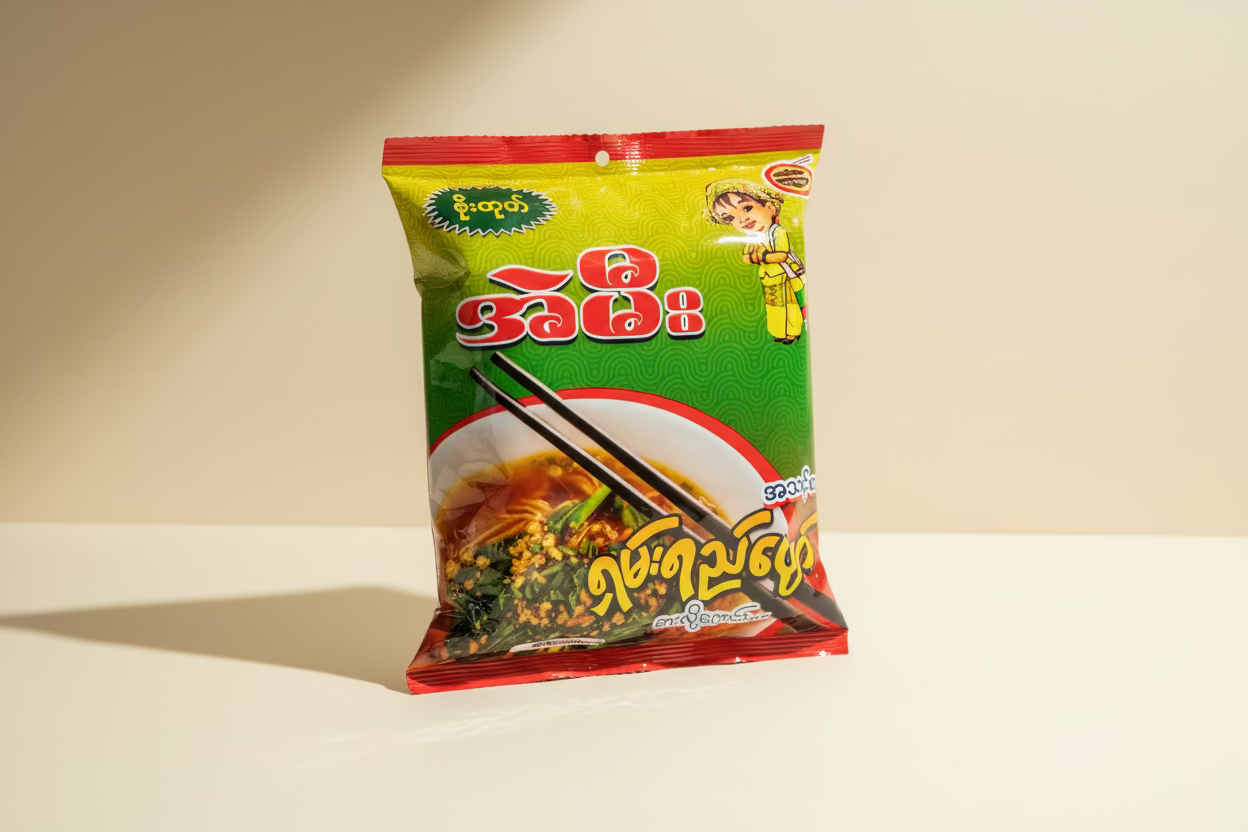 အဲမီး ရှမ်းခေါက်ဆွဲများ - AMe Instant Shan Noodles and Garlic Oil Noodle